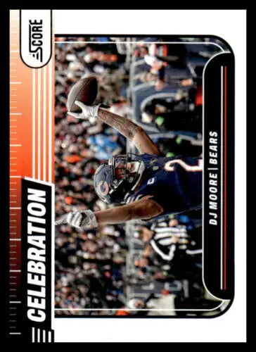 DJ Moore football card from 2024 Score Celebration featuring original gloss design