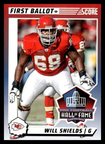 2024 Score First Ballot Will Shields football card NM-MT Chiefs original gloss design