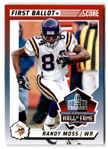 Randy Moss 2024 Score First Ballot Gold football card in original gloss condition