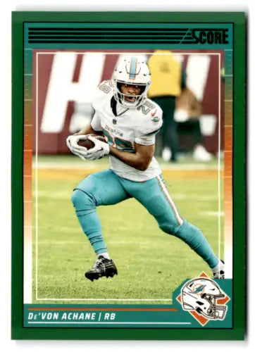 De’Von Achane football card 2024 Score Green NM-MT Dolphins original gloss collectible