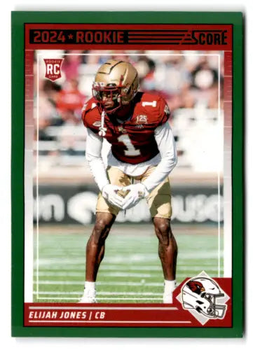 2024 Score Green #377 Elijah Jones NM-MT RC Rookie Cardinals original gloss card