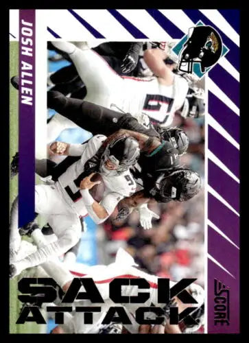 2024 Score Sack Attack Josh Hines-Allen Football Card Original Gloss Jaguars