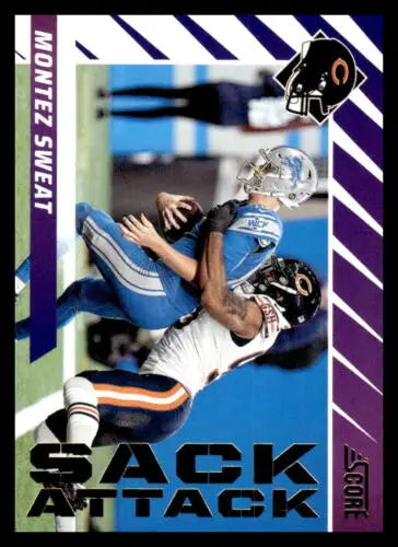 2024 Score Sack Attack #5 Montez Sweat football card with original gloss finish