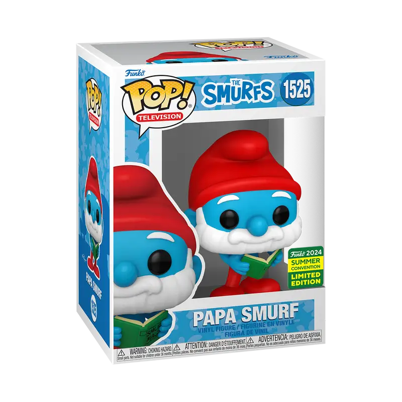 2024 Summer Convention Exclusive Papa Smurf Funko Pop! vinyl figure with red hat and beard