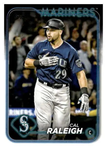 Cal Raleigh baseball card from 2024 Topps with original gloss featuring Mariners ID 71144