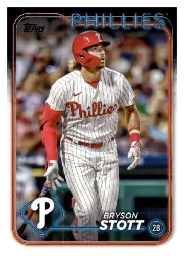 Bryson Stott baseball card from 2024 Topps #139 with original gloss finish