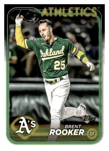 Baseball card of Brent Rooker in Oakland Athletics jersey number 25