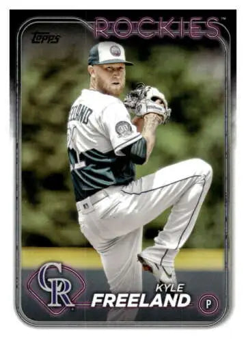 Original gloss 2024 Topps #198 Kyle Freeland baseball card, Simply Sandoval product ID:68657