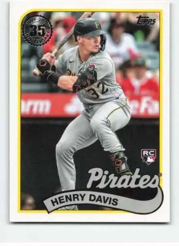 Henry Davis original gloss rookie card 2024 Topps Pirates baseball collectible