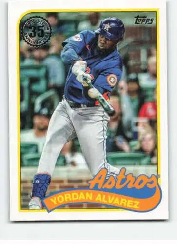 Yordan Alvarez baseball card from 2024 Topps 1989 with original gloss and NM-MT condition