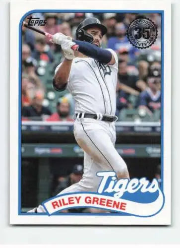 Riley Greene baseball card featuring original gloss from 2024 Topps 1989 Baseball set