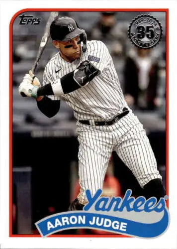 Aaron Judge 2024 Topps Baseball card with original gloss, Yankees collectible item