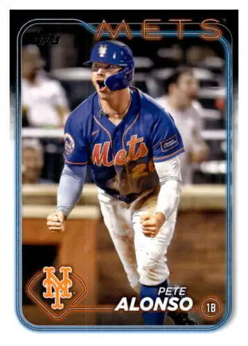 Pete Alonso baseball card 2024 Topps #20 original gloss NM-MT Mets ID:73910