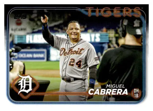 Miguel Cabrera 2024 Topps #201 baseball card with original gloss for collectors