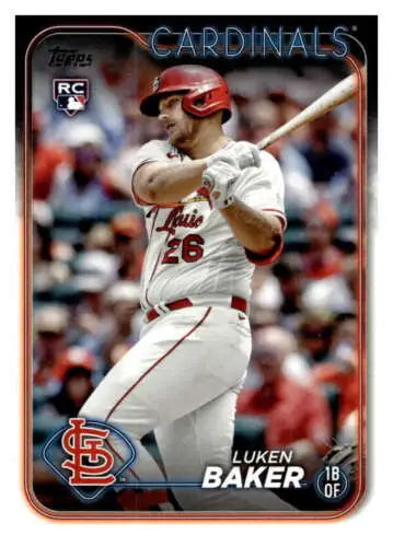 Luken Baker 2024 Topps Rookie Cardinals baseball card with original gloss finish