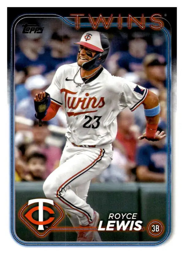 Royce Lewis running on field for Minnesota Twins in 2024 Topps #208 baseball card