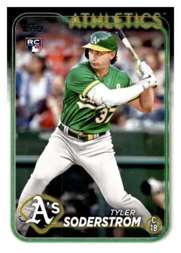 Tyler Soderstrom 2024 Topps Rookie Athletics baseball card with original gloss finish