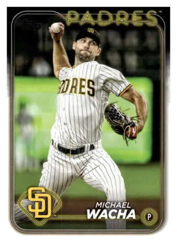 Baseball card of Michael Wacha from 2024 Topps featuring original gloss design