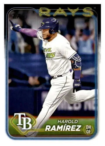 2024 Topps #256 Harold Ramirez baseball card with original gloss, Rays ID:68349