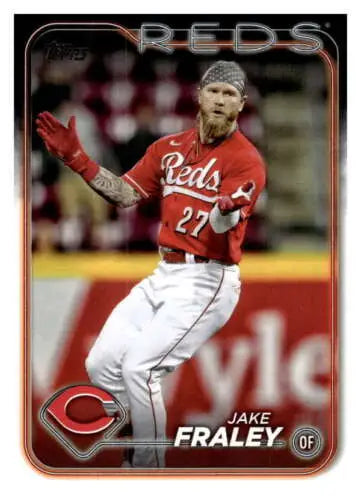 2024 Topps #261 Jake Fraley baseball card with original gloss for collectors