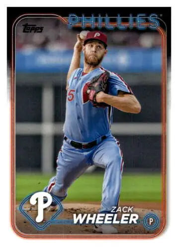 2024 Topps #262 Zack Wheeler baseball card with original gloss, NM-MT condition