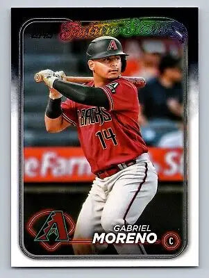 2024 Topps #268 Gabriel Moreno Future Stars baseball card featuring player highlights