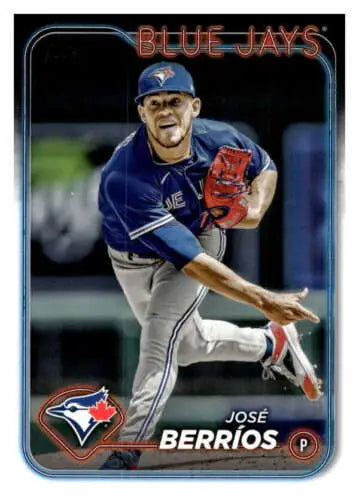 Jose Berrios baseball card from 2024 Topps, NM-MT condition featuring Blue Jays original gloss