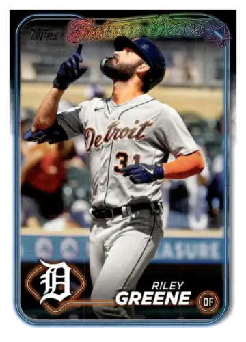 Riley Greene 2024 Topps #274 baseball card featuring Detroit Tigers Future Stars design