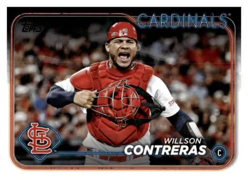 Willson Contreras baseball card from 2024 Topps #296 featuring original gloss design