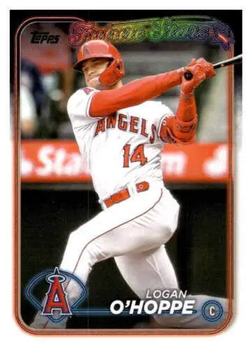 2024 Topps #298 Logan O’Hoppe Angels Future Stars Baseball Card with Original Gloss