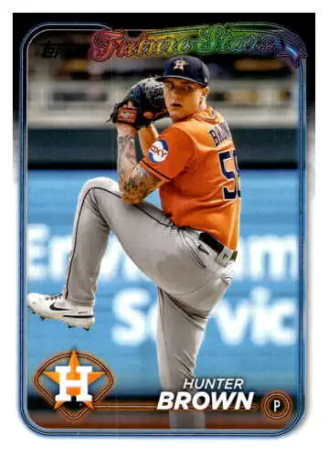 Hunter Brown baseball card from 2024 Topps Future Stars with original gloss finish