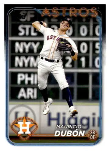 Baseball card of Mauricio Dubón from 2024 Topps, original gloss, NM-MT Astros