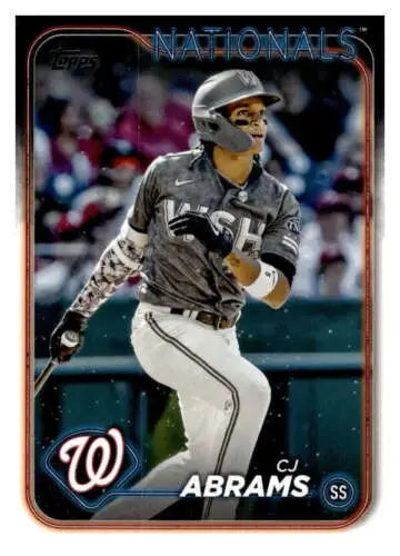 CJ Abrams baseball card featuring original gloss from 2024 Topps NM-MT Nationals