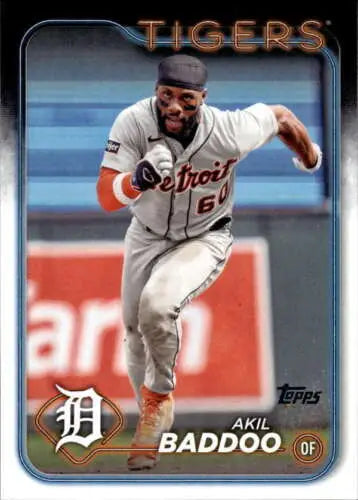 Akil Baddoo baseball card from 2024 Topps #373 NM-MT featuring original gloss