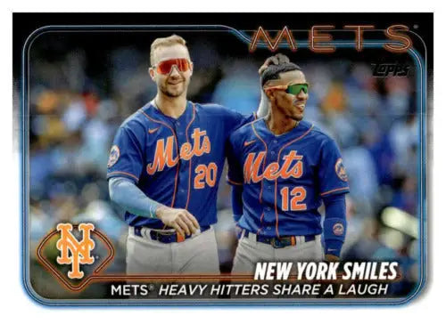 Baseball card featuring Pete Alonso and Simply Sandoval from 2024 Topps Mets series