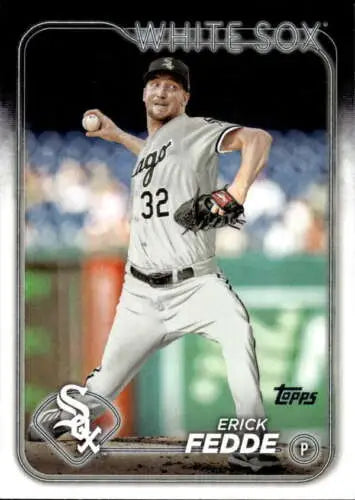 2024 Topps #405 Erick Fedde baseball card, NM-MT condition, White Sox original gloss