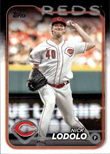 Nick Lodolo baseball card from 2024 Topps #418 with original gloss detail