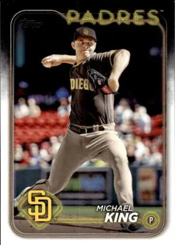 Baseball card of Michael King from 2024 Topps #429 with original gloss finish