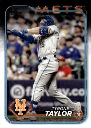 2024 Topps #455 Tyrone Taylor baseball card with original gloss featuring Simply Sandoval