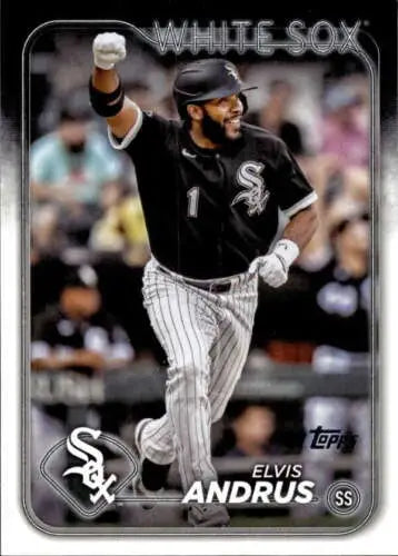 2024 Topps #475 Elvis Andrus baseball card with original gloss for White Sox fans