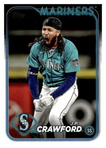 2024 Topps #49 J.P. Crawford NM-MT Mariners baseball card with original gloss finish