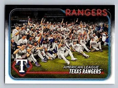 Texas Rangers baseball card from 2024 Topps #498 Texas Rangers Team collection