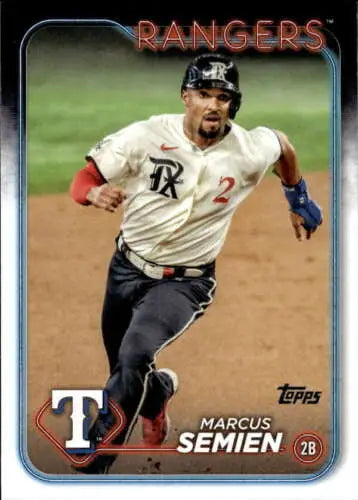 Marcus Semien baseball card from 2024 Topps #499 with original gloss finish