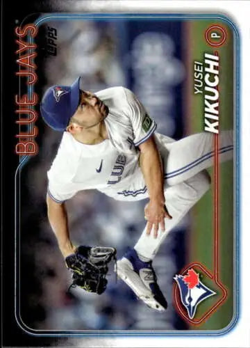 Yusei Kikuchi baseball card from 2024 Topps #510 with original gloss for Blue Jays fans