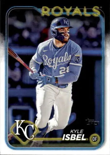 Kyle Isbel baseball card from 2024 Topps showcasing original gloss quality