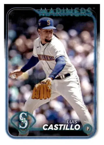 Luis Castillo baseball card from 2024 Topps #54 with original gloss in Mariners uniform