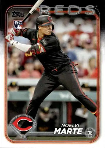 Noelvi Marte baseball card from 2024 Topps Rookie Reds with original gloss finish