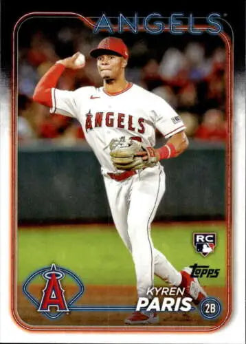 Kyren Paris 2024 Topps #549 RC Rookie Angels baseball card with original gloss finish