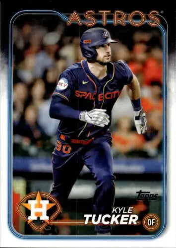 Kyle Tucker baseball card from 2024 Topps #551 with original gloss, Astros product