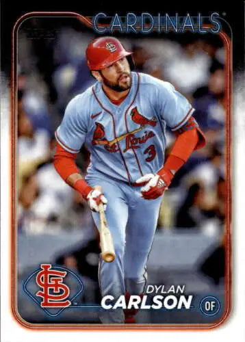 Dylan Carlson baseball card from 2024 Topps #561 in original gloss finish